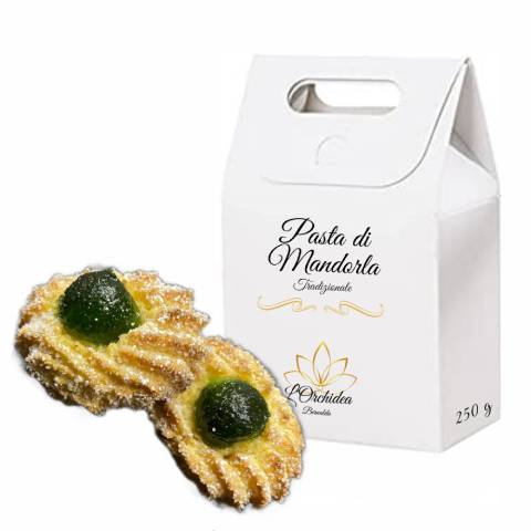 Paste di mandorle Pugliesi - ciliegia verde 250 g